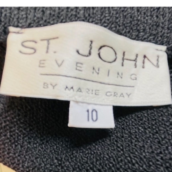 St. John Santana Knit Maxi Skirt Black Full Length Formal 10 - Picture 5 of 5